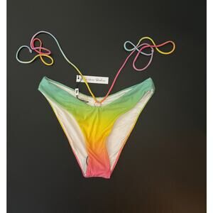 Monica‎ Hansen Beachwear NWT Rainbow Bikini Bottom Size Small MSRP $165